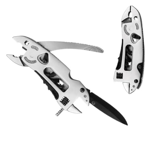 Vibsky Folding 7-in-1 Multitool Pliers with Adjustable Wrench, Stainless Steel Wire Cutters and Screwdriver Set Outdoor Survival and Home Repair — view 5