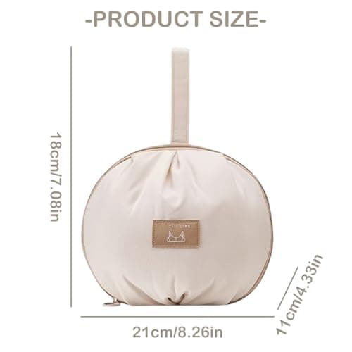 Spherical Travel Underwear Organizer, Waterproof Oxford Cloth Lingerie Pouch, Large Capacity Bra Storage Bag with Handle for Travel & Home — view 2