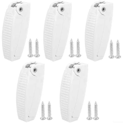 ComfyHarbor Travel Trailer Door Hook Set of 5 Heavy Duty Plastic Latch for Caravan for motorhome Yacht Anti Rattle Design 11cm Length(Black) — view 2