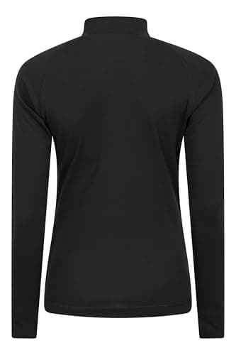 Mountain Warehouse Talus Womens Long Sleeve Base Layer Top Black (Zip Neck) 12 — view 3