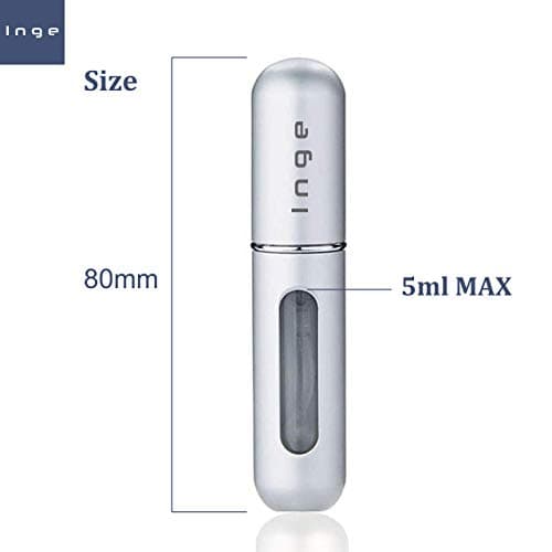 Inge Perfume Atomiser Set 5PCS | Refillable Mini Perfume Travel Bottle & Atomiser Spray Bottles | 5ml Portable Fragrance/Aftershave Atomisers for Men & Women | Ideal Travel Accessories — view 5