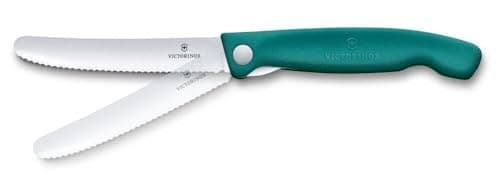 Victorinox Swiss Classic Folding Picnic Knife, 11cm Serrated Blade, Green — view 3