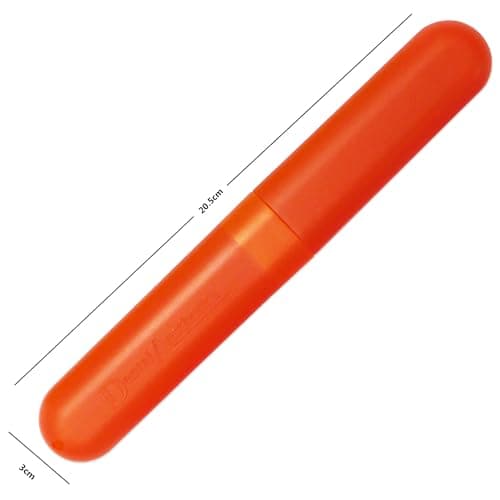 Toothbrush Case Travel Cover ~ Plastic, Store Brushes on Holidays (Orange) — view 3