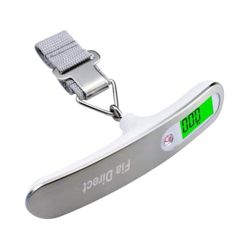 Digital Luggage Scale – Portable Travel Bag Weight Scale with Backlit LCD, Hook & Strap, Accurate Up to 50kg/110lbs, Suitcase Weighing Scales, Heavy Duty Weighing Scales for Luggage (1, Silver White) — view 4