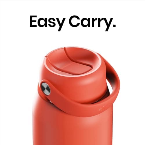ION8 Primo Urban Insulated Water Bottle 540 ml (18 oz) – Leakproof Stainless Steel Bottle with Straw Lid, Fast Flow, Vacuum Insulated Cold Drinks, Cup Holder Friendly, Dishwasher Safe, Coral — view 6