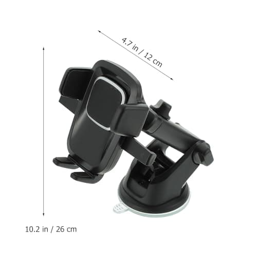 TOPBATHY Car Suction Phone Holder Car Mount for Phone, Black Abs — view 2