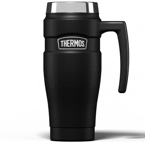 Thermos Stainless King Matt Black Travel Mug (470ml) 7h Hot | 18h Cold