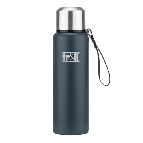 Trail Vacuum Flask with Strap, Camping & Travel, 800ml, Dark Grey