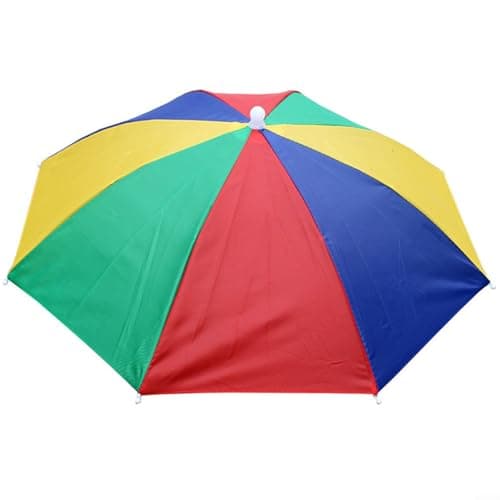 Folding Umbrella Hat for Outdoors, Waterproof Sun and Rain Hat for Fishing Hiking Gardening, Compact Travel Hands- Protection, Camouflage (C) — view 4