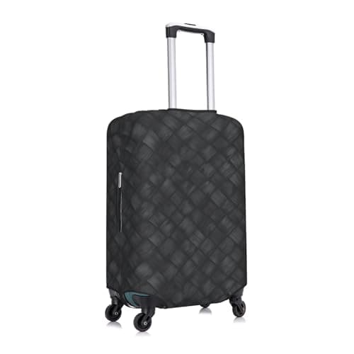 Woshuwo Carbon Fiber Weave Pattern Elastic Travel Luggage Covers Dustproof Scratch-Resistant Suitcase Protector Fit 22-24 Inch — view 2