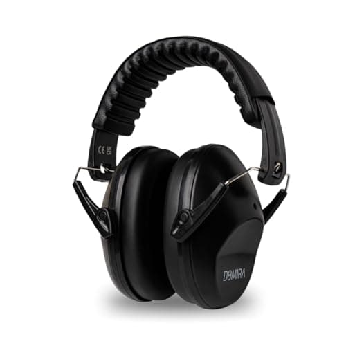 DOMIRA Kids Ear Defenders SNR 26 – Noise Cancelling Ear Muffs for Children, Hearing Protection for School, Travel & Shooting – Lightweight Adjustable Headphones (Black)