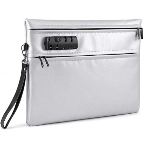 Fireproof Document Bag with Lock Waterproof Protection Document Safe Holder