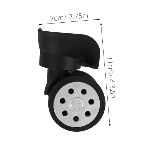 4pcs Black ABS Suitcase Wheel Replacement Silent Swivel Caster — view 2