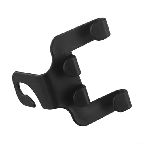 BEAZOOM ABS Car Headrest Hook 4 Pack with Phone Holder for Seat Back Hanger for Handbag Coat Black — view 5