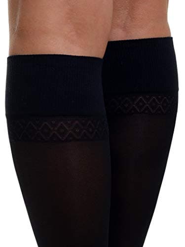 Divertd Compression Stockings for Women 70 Den 8-15 mmHg (Black, Small/Medium) — view 4