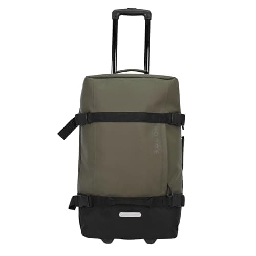 Hodge & Hodge Safari Duffle Suitcase 24” Lightweight Soft Shell Luggage with Inline Wheels, Water-Resistant PU Exterior, Telescopic Handle, Compression Straps, Lockable Zippers, Front Pocket — view 4