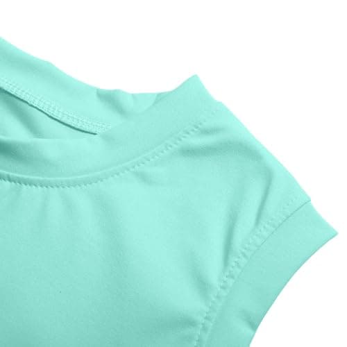 Women's Summer Two Piece Travel Lounge Set, Mineral Wash Cotton Tank Top Paired with Lined Split Athletic Skirt, Comfortable Outfit for Holiday and Leisure Wear(Mint Green, XL) — view 4