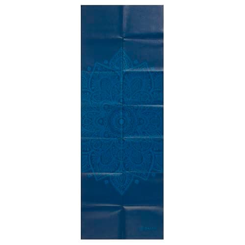 Gaiam Yoga Mat Folding Travel Fitness & Exercise Mat | Foldable Yoga Mat for All Types of Yoga, Pilates & Floor Workouts, Blue Sundial, 2mm — view 2