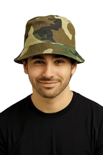 Clossy London Crushable Bucket Hat | Reversible & Foldable Cotton Sun Hat | UV Protection Hat for Adults & Kids | Unisex Summer Hat | Festival Hat | Beach Hat | Fishing Cap (UK, Alpha, L, Camo) — view 5
