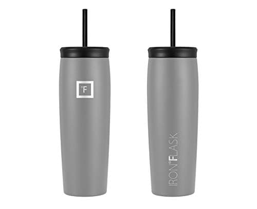IRON °FLASK Nomad Tumbler - 710 ml, 2 Lids (Straw/Flip), Vacuum Insulated Stainless Steel Bottle, Double Walled, Thermo Coffee Travel Mug, Water Metal Canteen — view 3