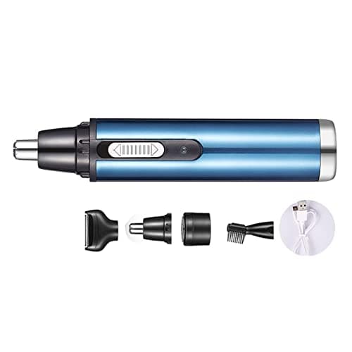 Sxhlseller Water Resistant 4 in 1 Nose Hair Trimmer with USB Charging, Ideal for Business and Travel - Sky Blue