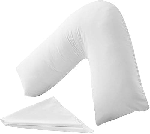 L S U Bamboo V-Shaped Pillow Case Only - Orthopedic Neck and Back Support Polycotton Removable Pillow Cover — view 2