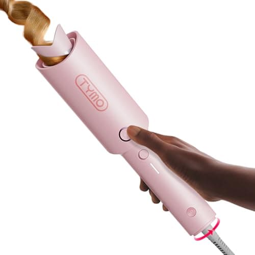 TYMO Hair Curler Automatic Rotating - CURLPRO, Curling Wand, Pink 1.25 inch