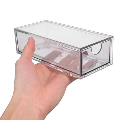 LOORGVEL Stackable Sunglasses Organizer Box with Drawer – Portable Eyeglass Storage Holder for Dust Protection, Desktop Display Case, Travel Eyewear Organizer — view 4