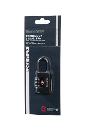 Samsonite TA Revolution - TSA Combination Lock with 3-Digit Code, Secure Luggage Lock for suitcases & Bags, Suitcase Lock, Black — view 3