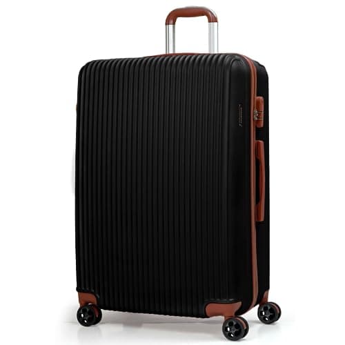 CALDARIUS Hardshell Luggage | Durable Suitcases | Lightweight & Secure with Combination Lock | Smooth 4 Dual Spinner Wheels | Ideal Travel Bag & Luggage Sets (Black, Large 28")