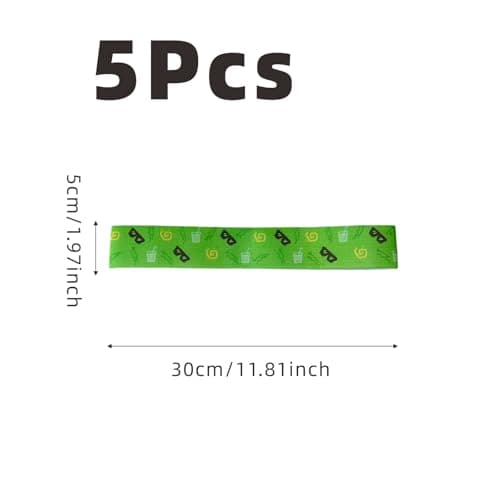 Beach Storage Straps 5-Pack - Elastic Bands for Quilt, Bed Sheet, Towel Binding, Tropical Print Design, 30x5 cm — view 2
