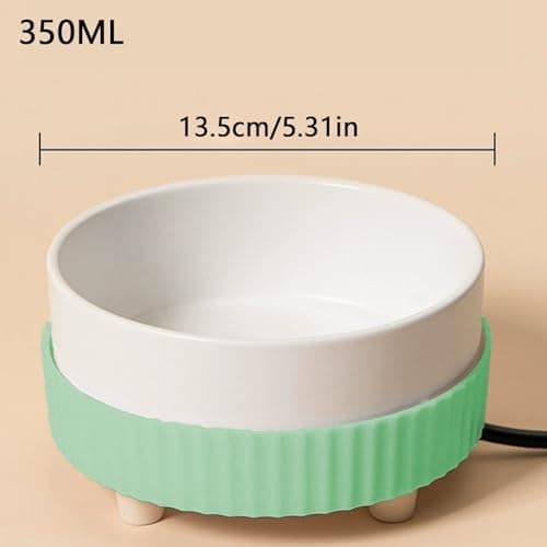 Arrovarp 350ML Heated Pet Water Bowl, 13.5cm USB Charging Heated Dog Bowl, Thermostatic Heateds Water Dish For Cat, Animal Drinking Bowls Pet Waters Dispenser, Noiseless Waters Bowls Cat WaterFountain — view 5