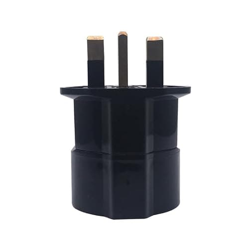 Strhowill 2 Pack Black UK 3-Pin to EU Schuko Plug Adapter — view 2