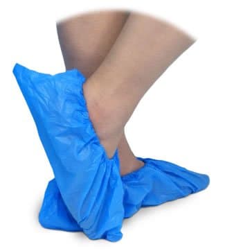 100x Omnitex® 3.5g Premium Disposable Shoe Covers, Strong Floor, Carpet Protectors. Embossed Overshoes. Medium to Heavy Use (1x Pack of 100) — view 2