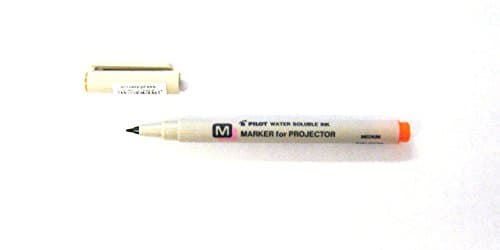 Pilot OHP (Projector) Water Soluble Marker Pen Medium Tip, Orange Ink (Each)