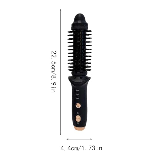 USB Rechargeable Mini Thermal Curling Brush Cordless Heated Round Styling Tool for Short Hair Travel Volume Creation Straight and Curly Hair Design for Men and Women (Purple, One Size) — view 5