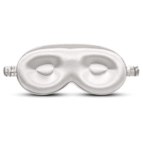 Desmend Silk Eye mask for Sleeping 3D Anti Wrinkle Skin Friendly Black Out Silver Grey