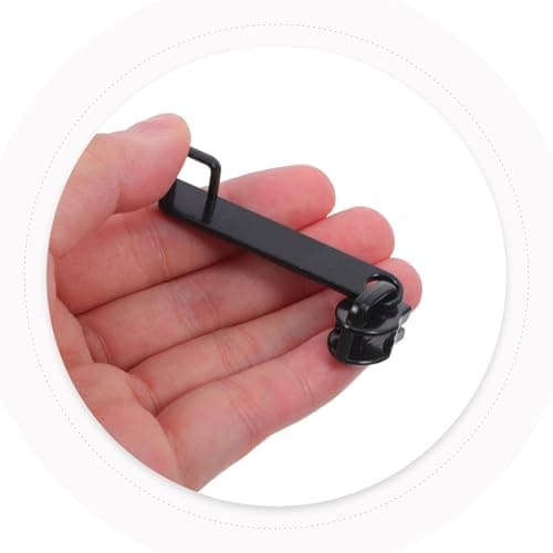 Mobestech Zipper Pull Replacement Kit 6 Pack 8# for Luggage and Backpacks Black Zinc Alloy Smooth Gliding Easy Replacement Repair Accessory — view 4