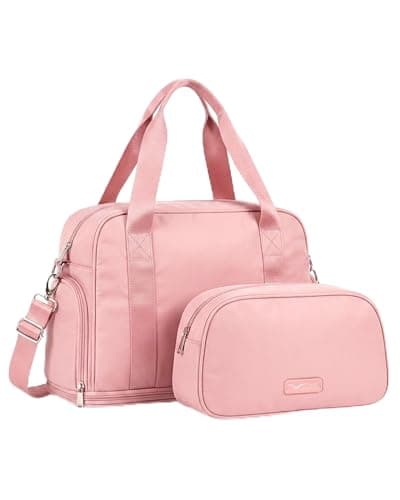 LUGG Duffle & Toiletry Bag Set – Waterproof Travel Bags for Men & Women – Lightweight, Durable 230D Twill Fabric – Fits EasyJet Cabin Size – Expandable Design – Stylish & Spacious Storage- Rose Gold