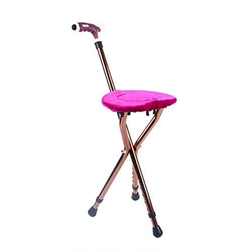 Walking Stick with Seat,Seat Sticks Folding Portable Walking Stick Seat Adjustable Aluminium Cane Chair Stool Senior Chair,for The Elderly, Pregnant Women, Rehabilitation Patients