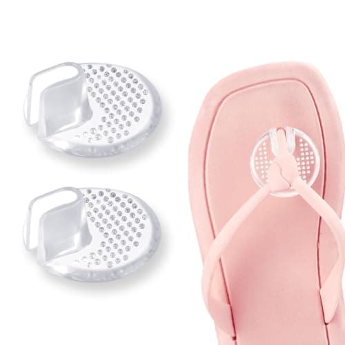 Livzikaroa 1 Pair Transparent Toe Protectors for Flip Flops Silicone Toe Protector Cushions for Thong Sandals Toe Post and Forefoot Comfort