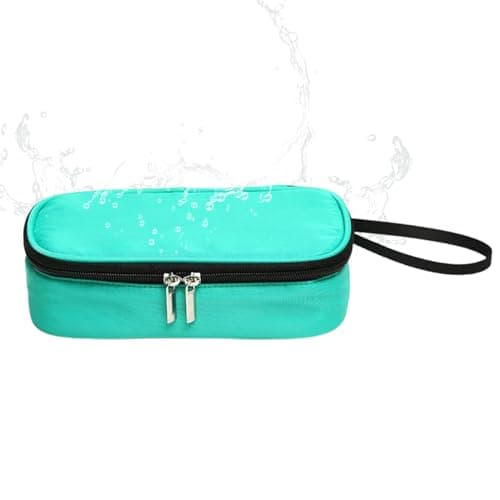 Insulated Storage Bag, Waterproof Medication Cooler Bag, 18x12cm Compact Portable Storage Case, Polyester Fabric Carrier, Outdoor Organizer with Multi Purpose Use, Travel Organizer Outdoor Beach