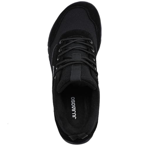 JUJIAOSO Unisex Wide Barefoot Shoes for Men Women Outdoor Trail Running Minimalist Walking Shoes Lightweight and Breathable(Black,UK 9) — view 5