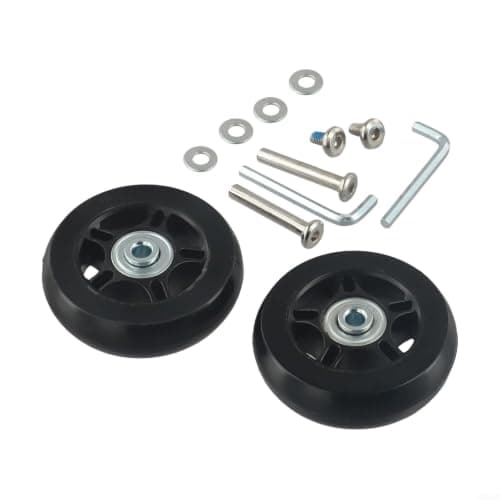 2 Pack Luggage Wheel Repair Kit, Suitable for Suitcases and Roller Skates, Rubber with Easy to Use Tools (60mm*18mm)
