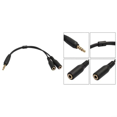Dual Headset Adapter 3.5mm Jack for Travel Use — view 5