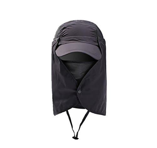 Sun Hat with Detachable Neck Face Flap Cover UPF 50+ Protection Wide Brim Fishing Hat Breathable Mesh Baseball Cap Quick Dry Outdoor Sun Visor Hat for Men Women Cycling Camping Hiking Walking Travel — view 4
