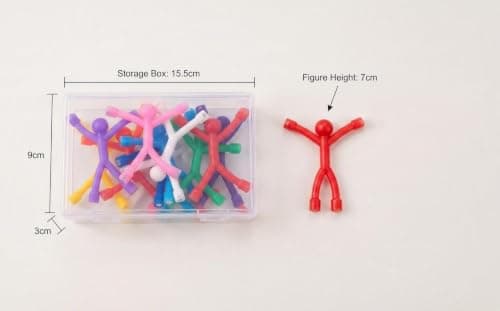 SINJAETRQ 10 Pcs Magnetic Men Fidget Toys ,Sensory Desk Toys for Stress Relief– Travel Figures & Fun Fridge Magnets for Kids, Party bag fillers for festivals, Classroom Rewards & Small Gifts — view 2