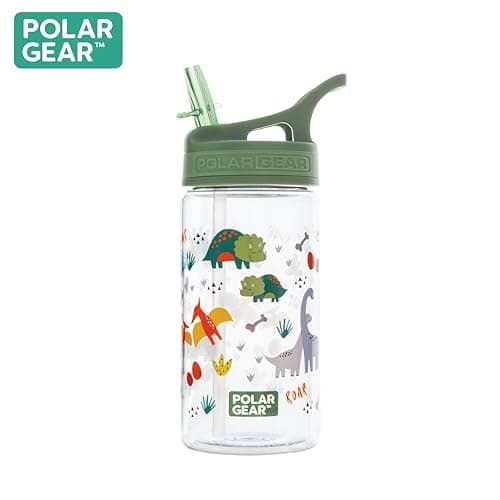 Polar Gear Kids Water Bottles with Straw - 400ml BPA Free Toddler Water Bottle With Straw - 100% Leakproof Kids Drink Bottle with Carry Handle - School Water Bottle - Dinosaur - 36+ months — view 2