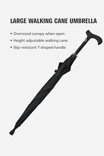 Sixhawks 2-In-1 Walking Stick Umbrella Windproof Strong Umbrella Lightweight Hiking & Climbing Support Ideal For Golf, Sport and Everyday Use — view 4