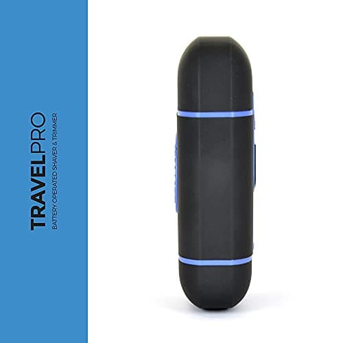 Paul Anthony Travel Pro Battery Operated Men's Compact Foil Shaver/Titanium Steel Flexible Blade/Retractable Side Foil Flexible Trimmer/Rubberised Finish / 2 x AA Battery Operated - H5001 — view 4